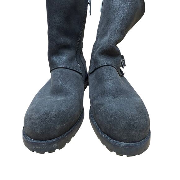 "UGG" Women's Calf Snow Boot SZ NO SIZE (7-7.5) MEASURE OF INSOLE Side Zip - Picture 4 of 14